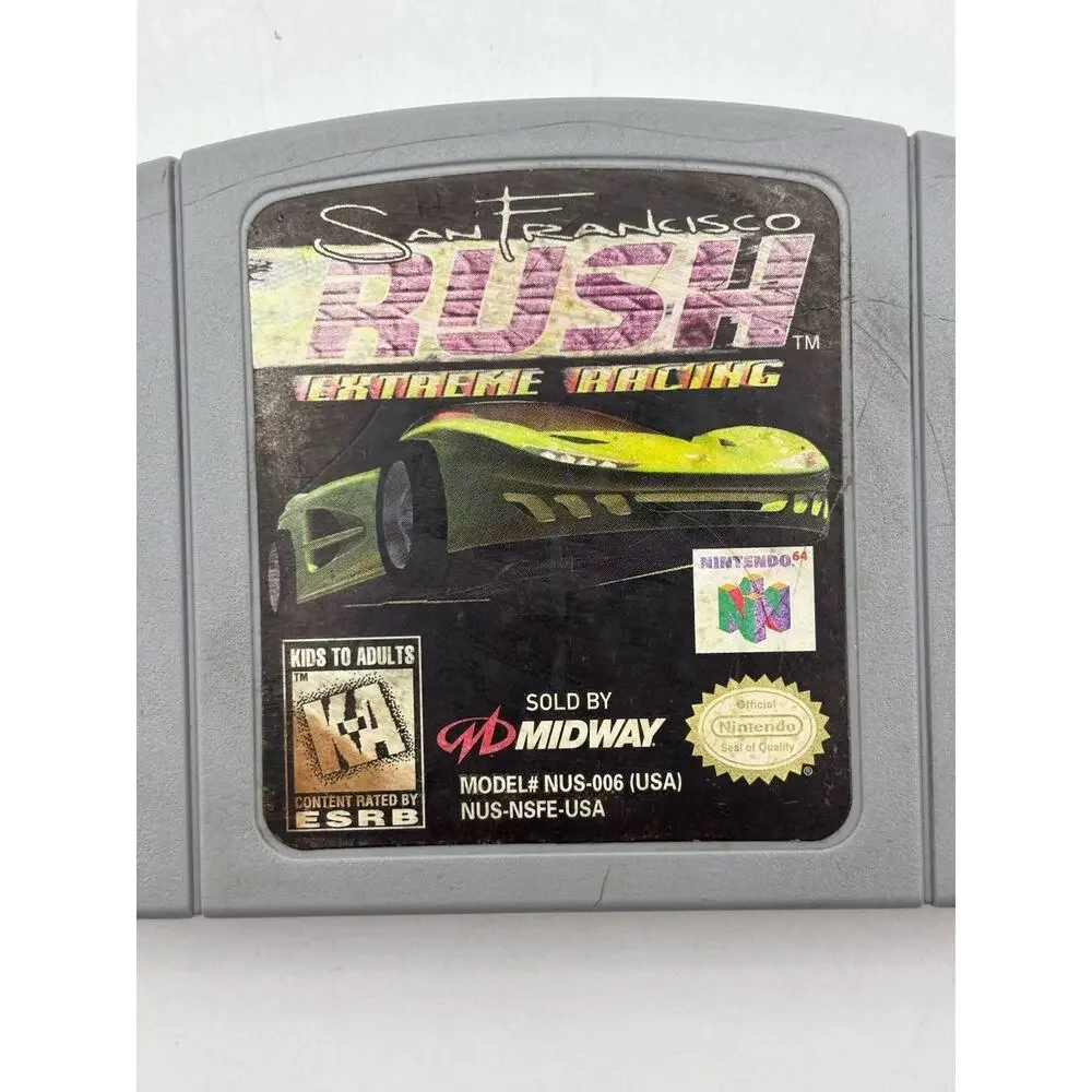 San Francisco Rush: Extreme Racing Nintendo 64 N64 Authentic Tested Works VG
